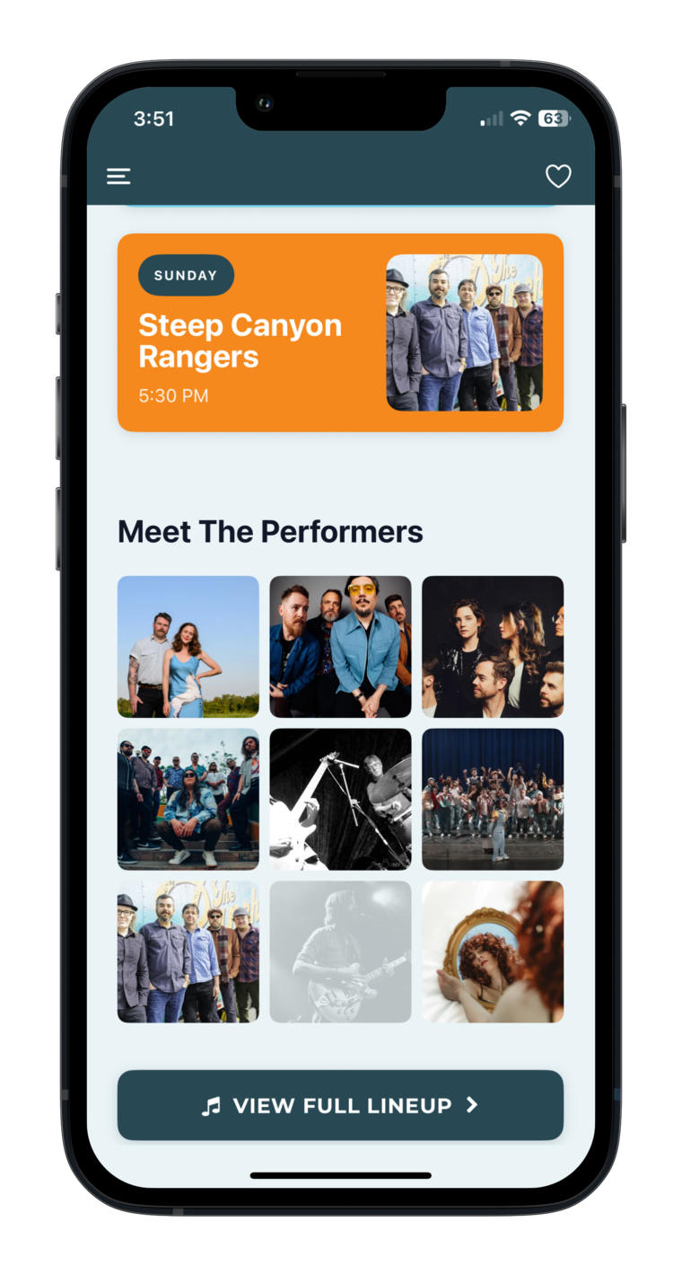 Festival schedule view